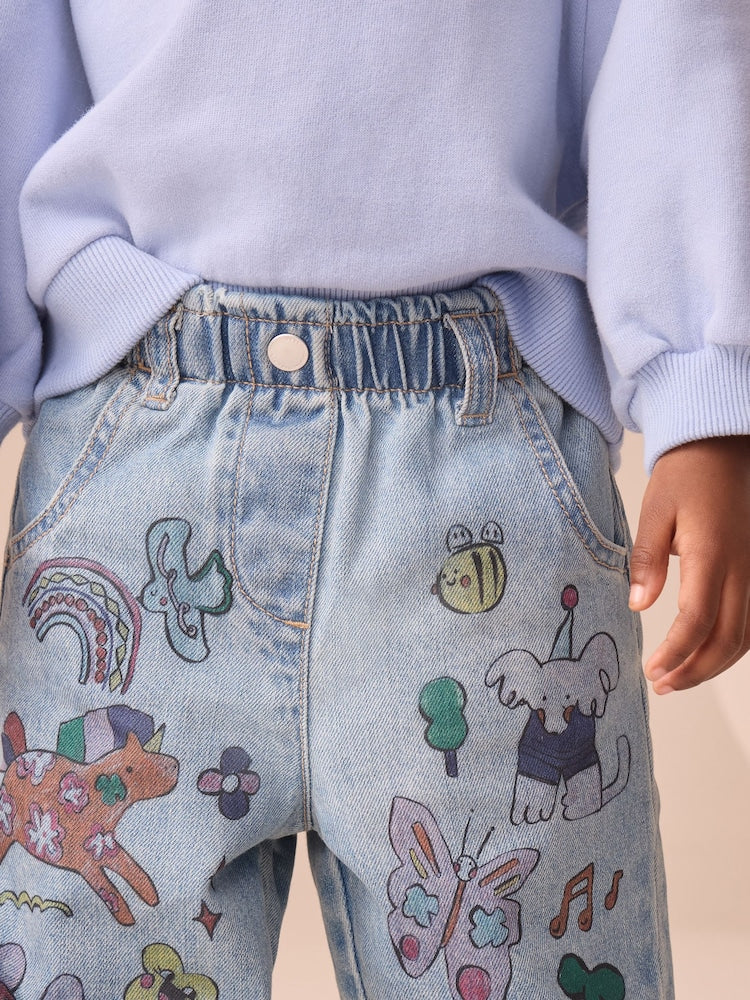 Denim Character Printed Jeans (3mths-7yrs)