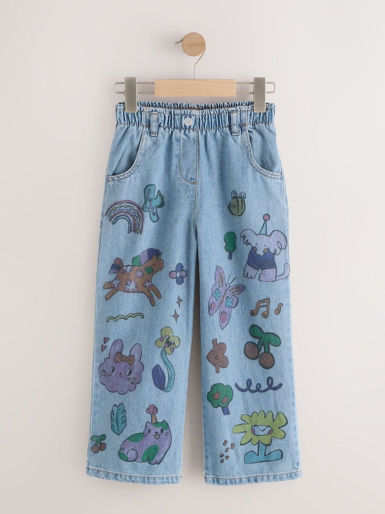 Denim Character Printed Jeans (3mths-7yrs)