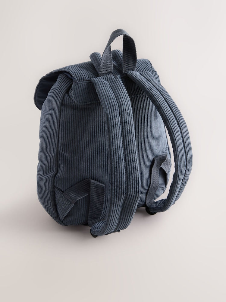 Blue Cord Corduroy Backpack - Size One