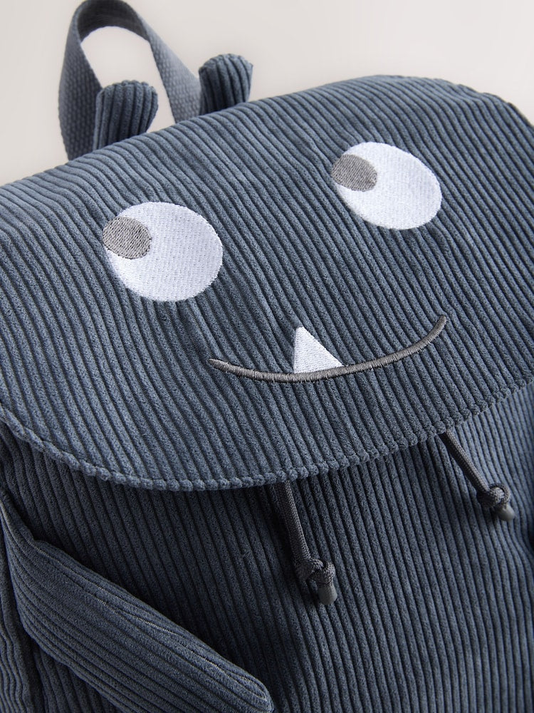 Blue Cord Corduroy Backpack - Size One