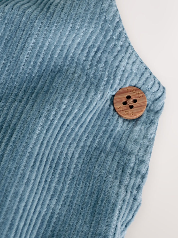 Mid Blue Cord Dungarees and Bodysuit Set (0mths-2yrs) - Size Up to 1 Month (56cm)