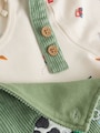 Green Farm Cord Dungarees and Bodysuit Set (0mths-2yrs) - Size Up to 1 Month (56cm)