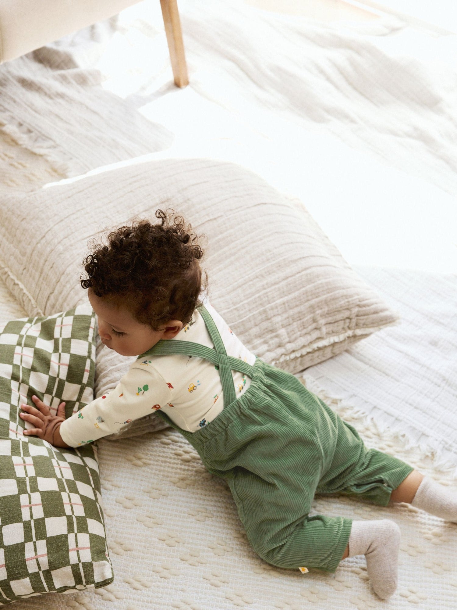 Green Farm Cord Dungarees and Bodysuit Set (0mths-2yrs) - Size Up to 1 Month (56cm)