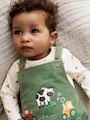 Green Farm Cord Dungarees and Bodysuit Set (0mths-2yrs) - Size Up to 1 Month (56cm)