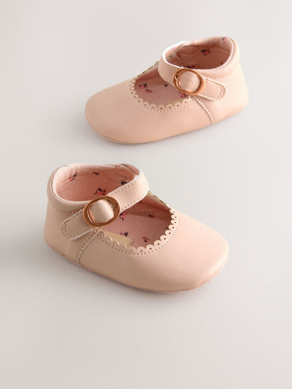 Pink Mary Jane Baby Shoes (0-24mths) - Size Up To 3 Months (50 - 62cm) - Pink