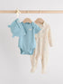 Blue Baby Sleepsuit, Bodysuit, Beanie and Bib Set 4 Piece (0-12mths) - Up to 3 Months (62cm)