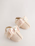 Baker by Ted Baker Baby Girls Faux Fur Trim Padders Mules - Bone / Up To 3 Months (50 - 62cm)