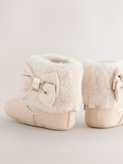 Baker by Ted Baker Baby Girls Faux Fur Trim Padders Boots