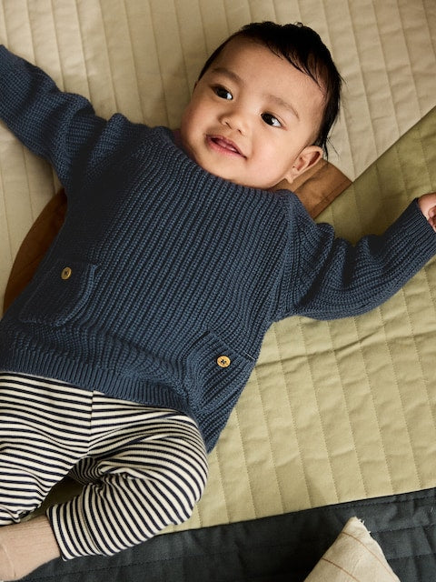 Blue Baby Knitted Jumper and Leggings Set (0mths-2yrs) - Size Up to 1 Month (56cm)