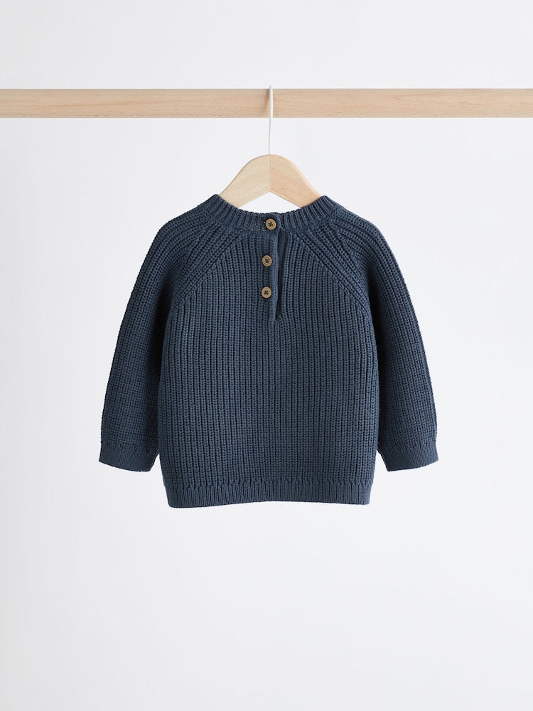 Blue Baby Knitted Jumper and Leggings Set (0mths-2yrs) - Size Up to 1 Month (56cm)