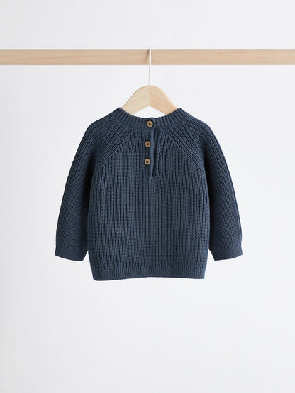 Blue Baby Knitted Jumper and Leggings Set (0mths-2yrs) - Size Up to 1 Month (56cm)