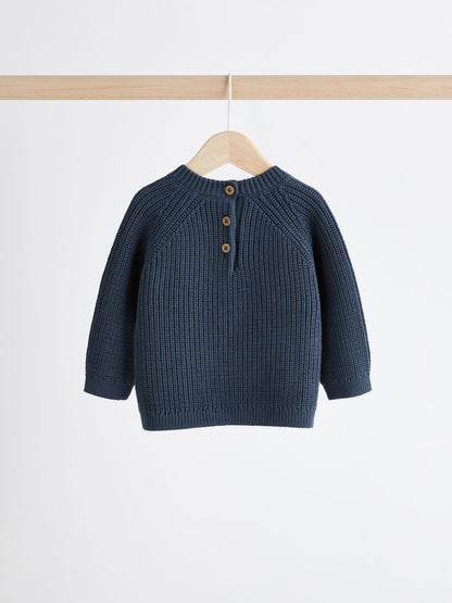 Blue Baby Knitted Jumper and Leggings Set (0mths-2yrs) - Size Up to 1 Month (56cm)