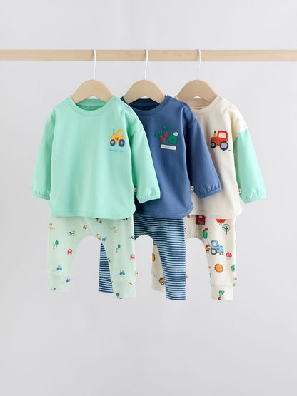 Bright Farm Tops and Leggings 6 Piece Baby Set (0mths-3yrs) - Bright Farm / 12-18 Months (80-86cm)