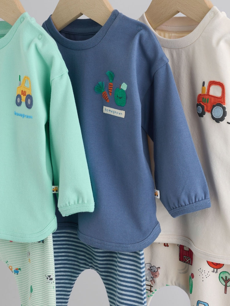 Bright Farm Tops and Leggings 6 Piece Baby Set (0mths-3yrs)