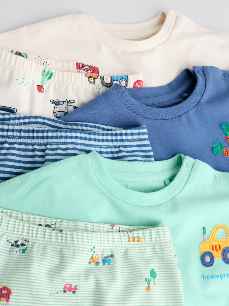 Bright Farm Tops and Leggings 6 Piece Baby Set (0mths-3yrs)