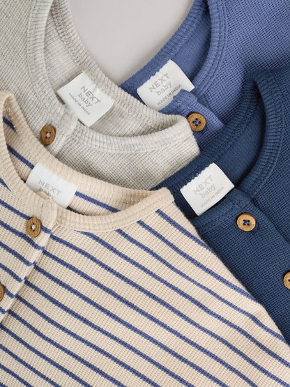 Blue Stripe Baby Long Sleeve T-Shirts 4 Pack (0mths-2yrs)