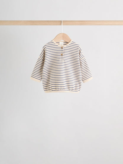 Blue Stripe Baby Long Sleeve T-Shirts 4 Pack (0mths-2yrs)