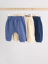 Blue/Neutral Joggers Baby 3 Pack (0mths-2yrs) - Size Up to 1 Month (56cm) - Blue/Neutral