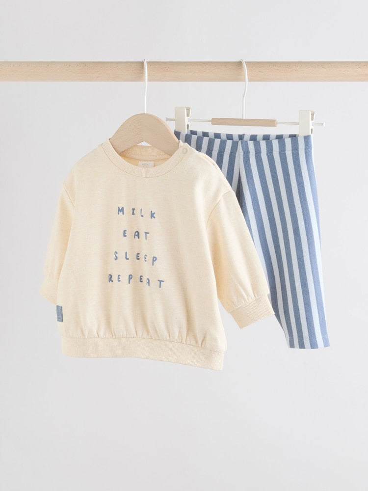 Blue Milk Club Baby Sweatshirt and Leggings Set (0mths-3yrs)