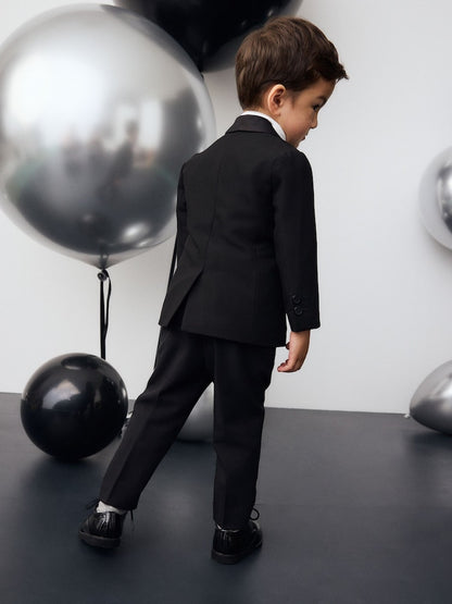 Black Blazer, Shirt &amp; Trouser Set Blazer Shirt Trousers and Bow Tie Set (3mths-12yrs)