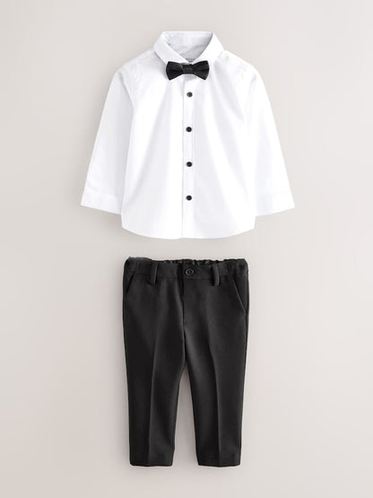 Black Blazer, Shirt &amp; Trouser Set Blazer Shirt Trousers and Bow Tie Set (3mths-12yrs)