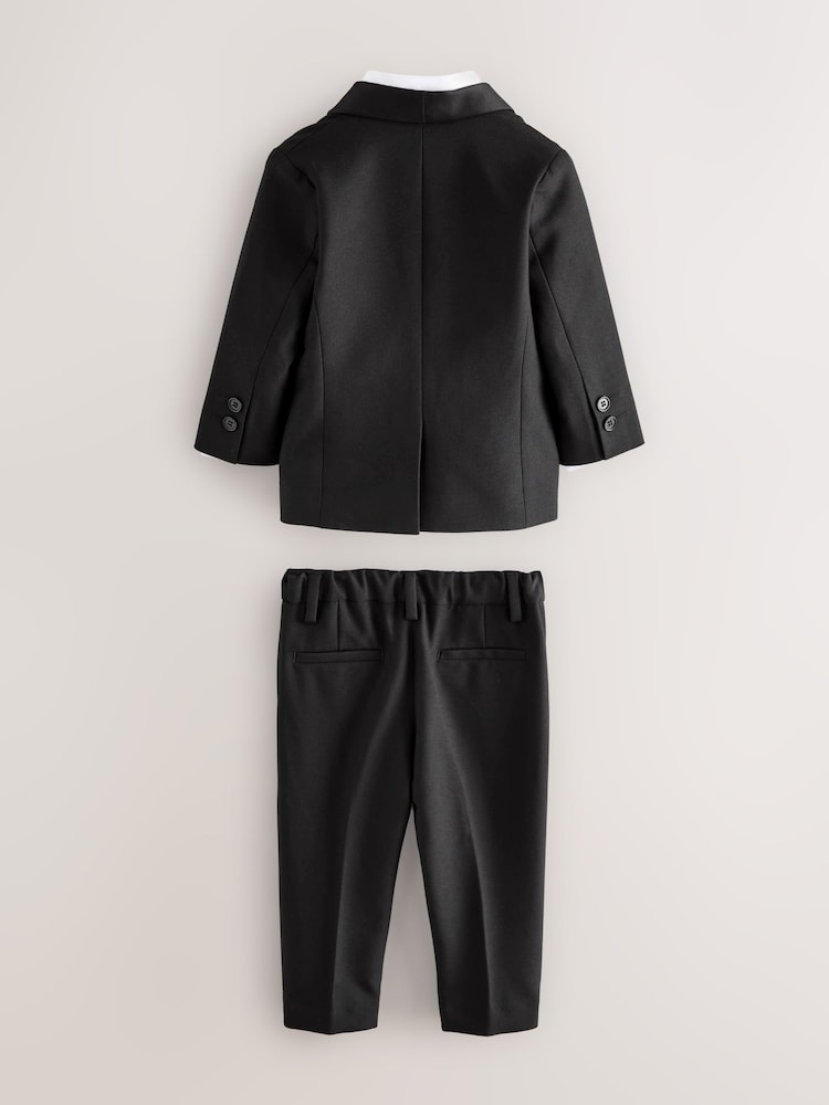 Black Blazer, Shirt &amp; Trouser Set Blazer Shirt Trousers and Bow Tie Set (3mths-12yrs)