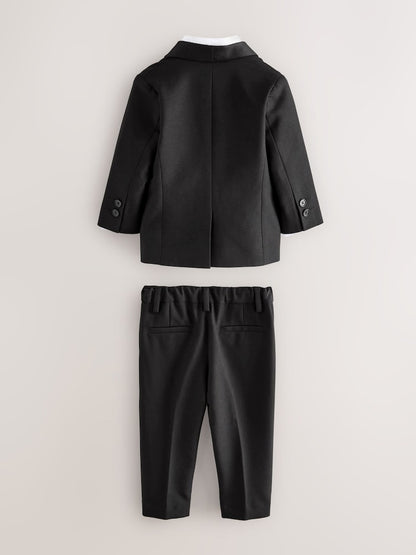 Black Blazer, Shirt &amp; Trouser Set Blazer Shirt Trousers and Bow Tie Set (3mths-12yrs)