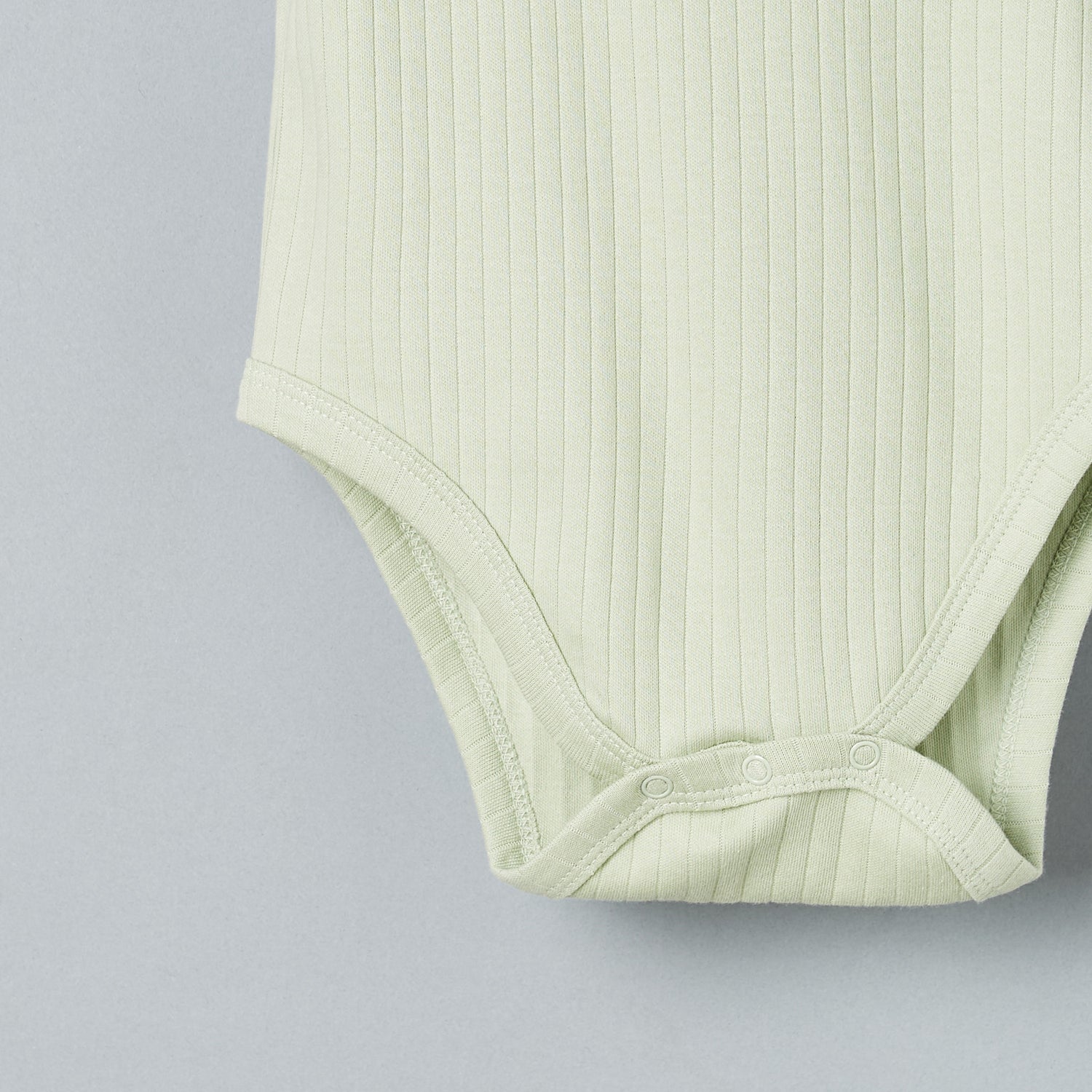 Pack of 2 - Ribbed Henley Neck Cotton Bodysuit