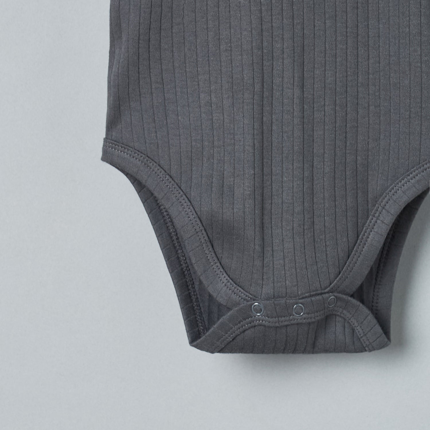 Pack of 2 - Ribbed Henley Neck Cotton Bodysuit