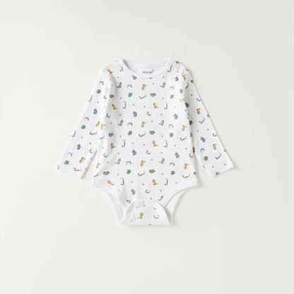 Pack of 3 - Dinosaur Print Bodysuit with Long Sleeves