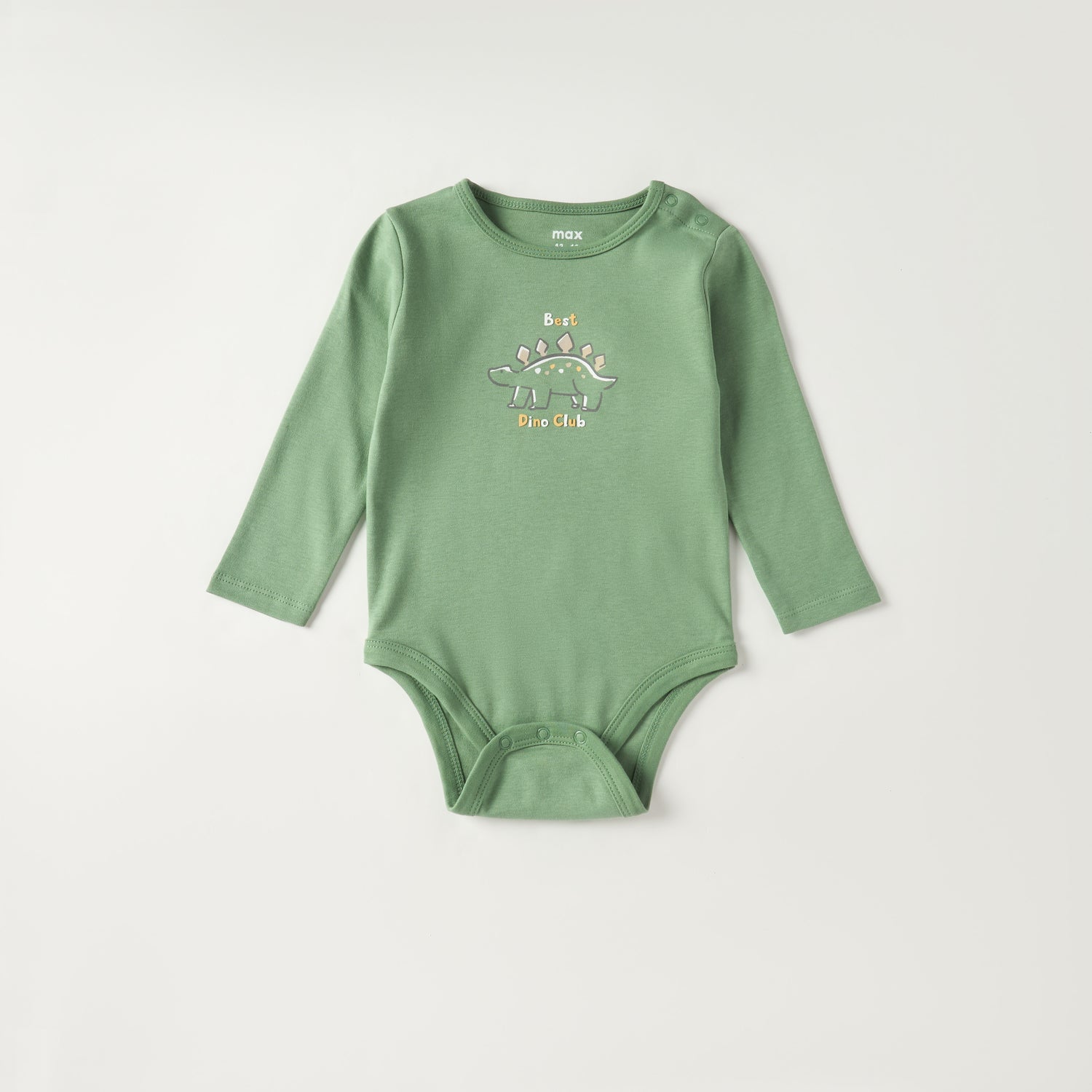 Pack of 3 - Dinosaur Print Bodysuit with Long Sleeves