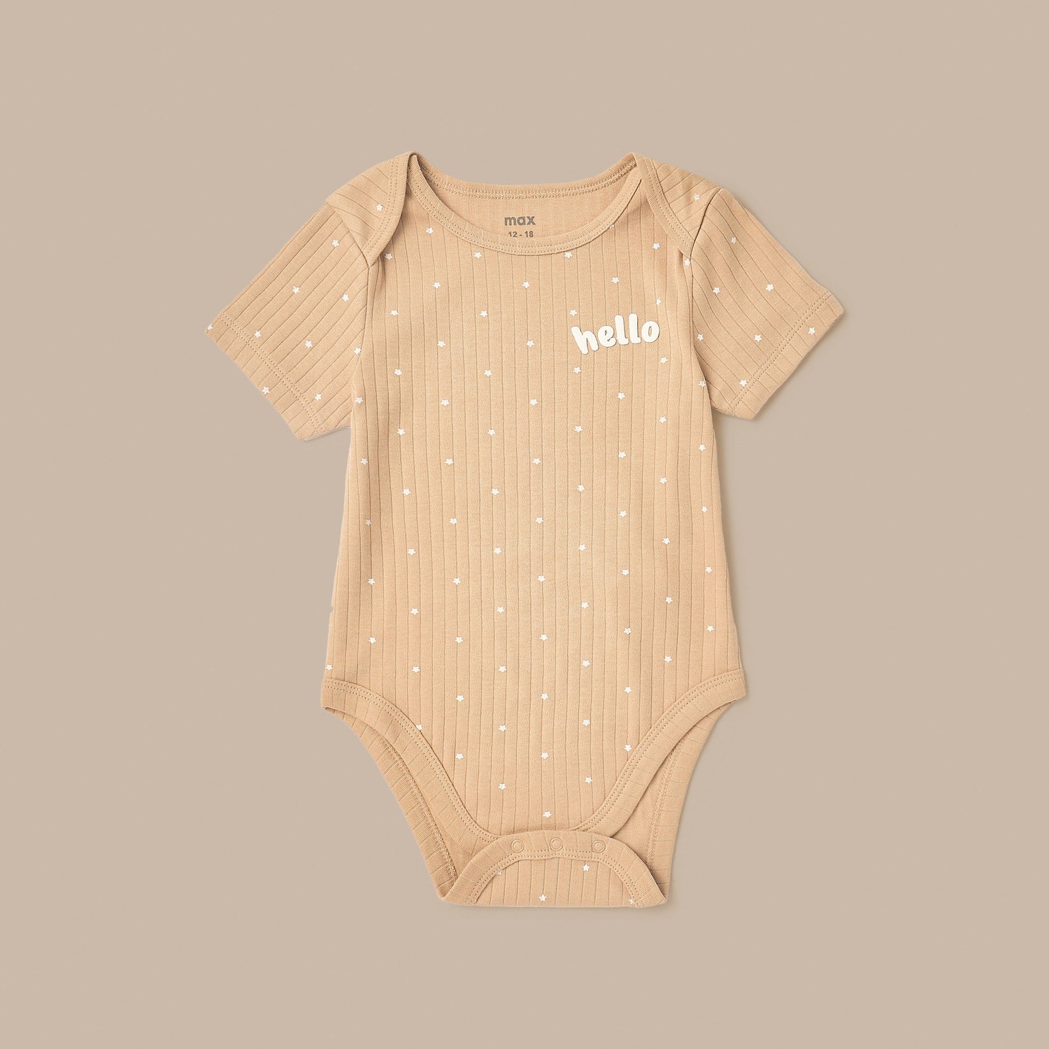 Pack of 3 - Ribbed Short Sleeves Bodysuits