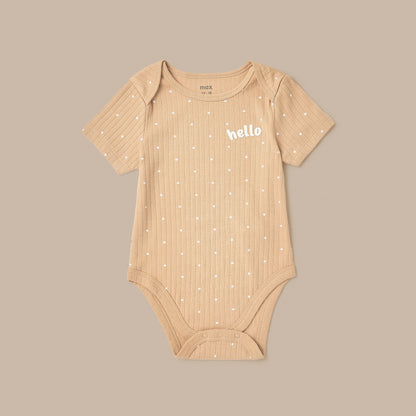 Pack of 3 - Ribbed Short Sleeves Bodysuits