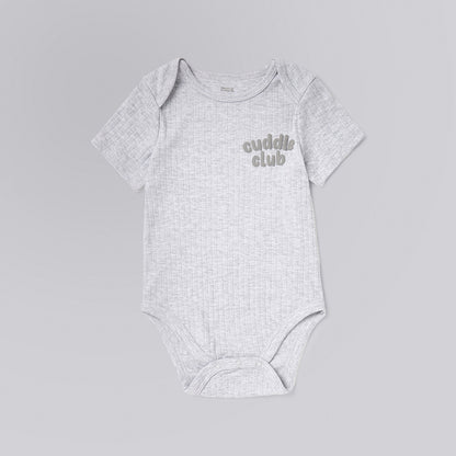 Pack of 3 - Ribbed Short Sleeves Bodysuits