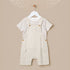Striped T-shirt and Textured Dungaree Set - 12-18 MTHS