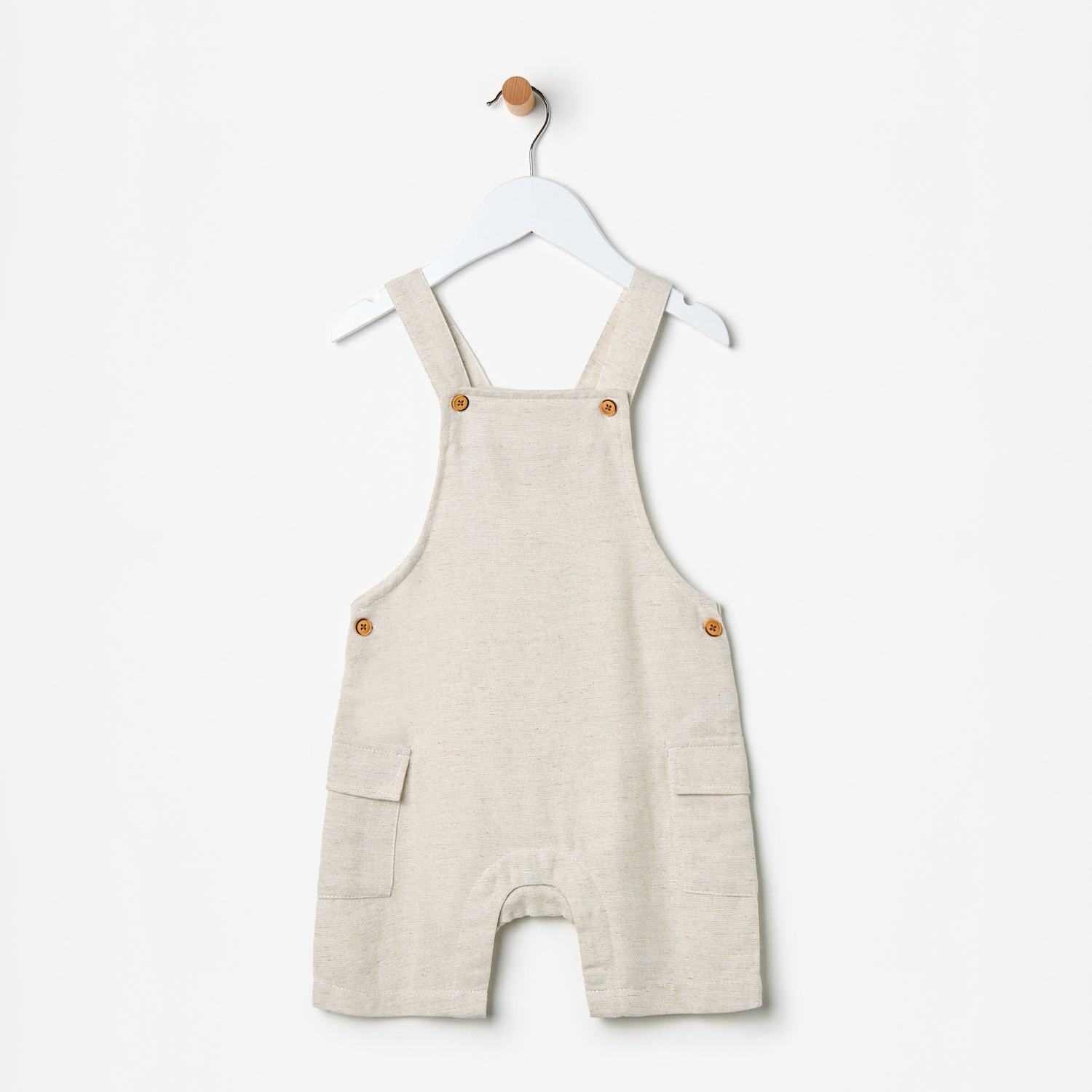 Striped T-shirt and Textured Dungaree Set