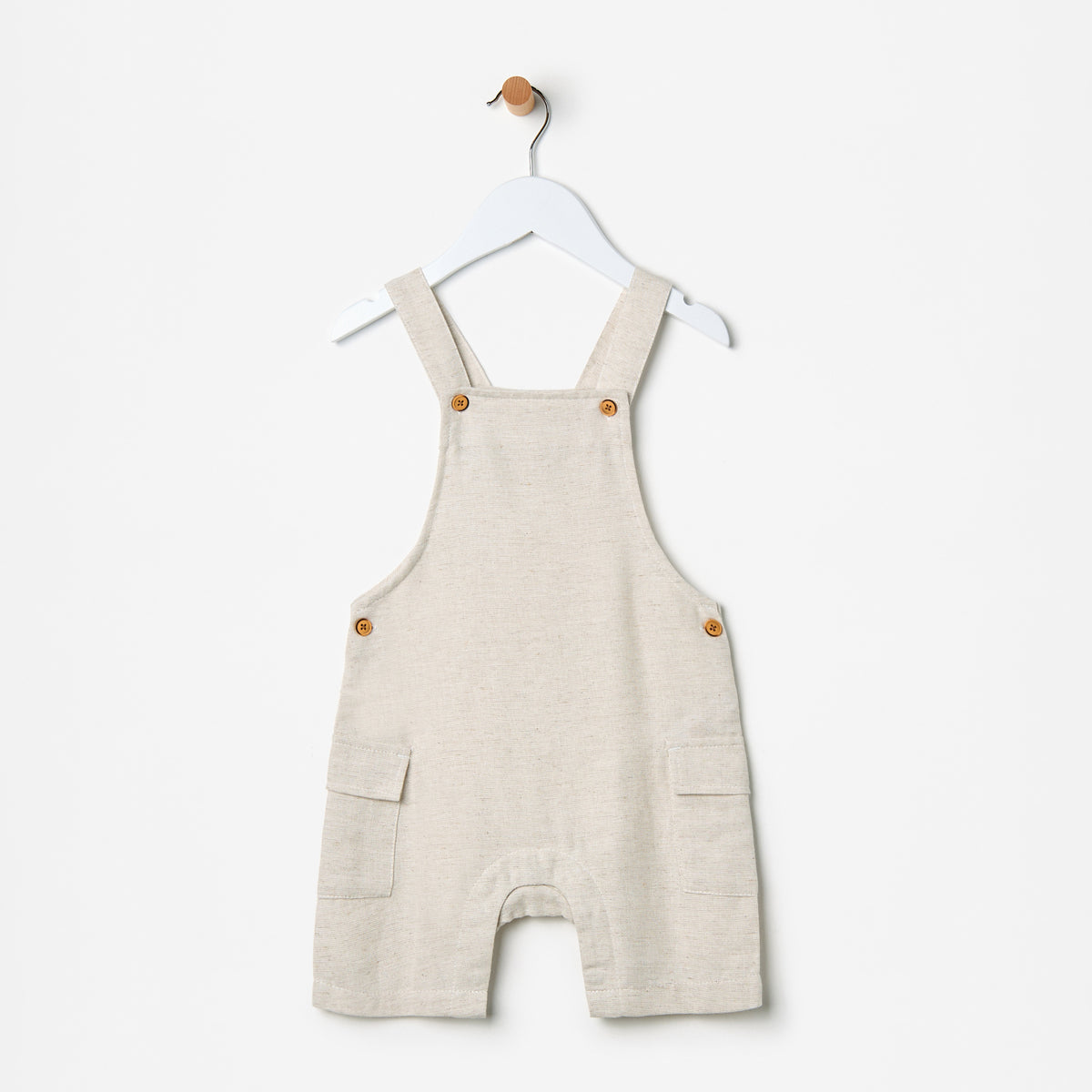 Striped T-shirt and Textured Dungaree Set