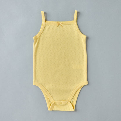 Pack of 5 - Bow Accent Pointelle Sleeveless Bodysuit