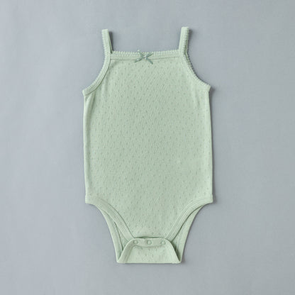 Pack of 5 - Bow Accent Pointelle Sleeveless Bodysuit