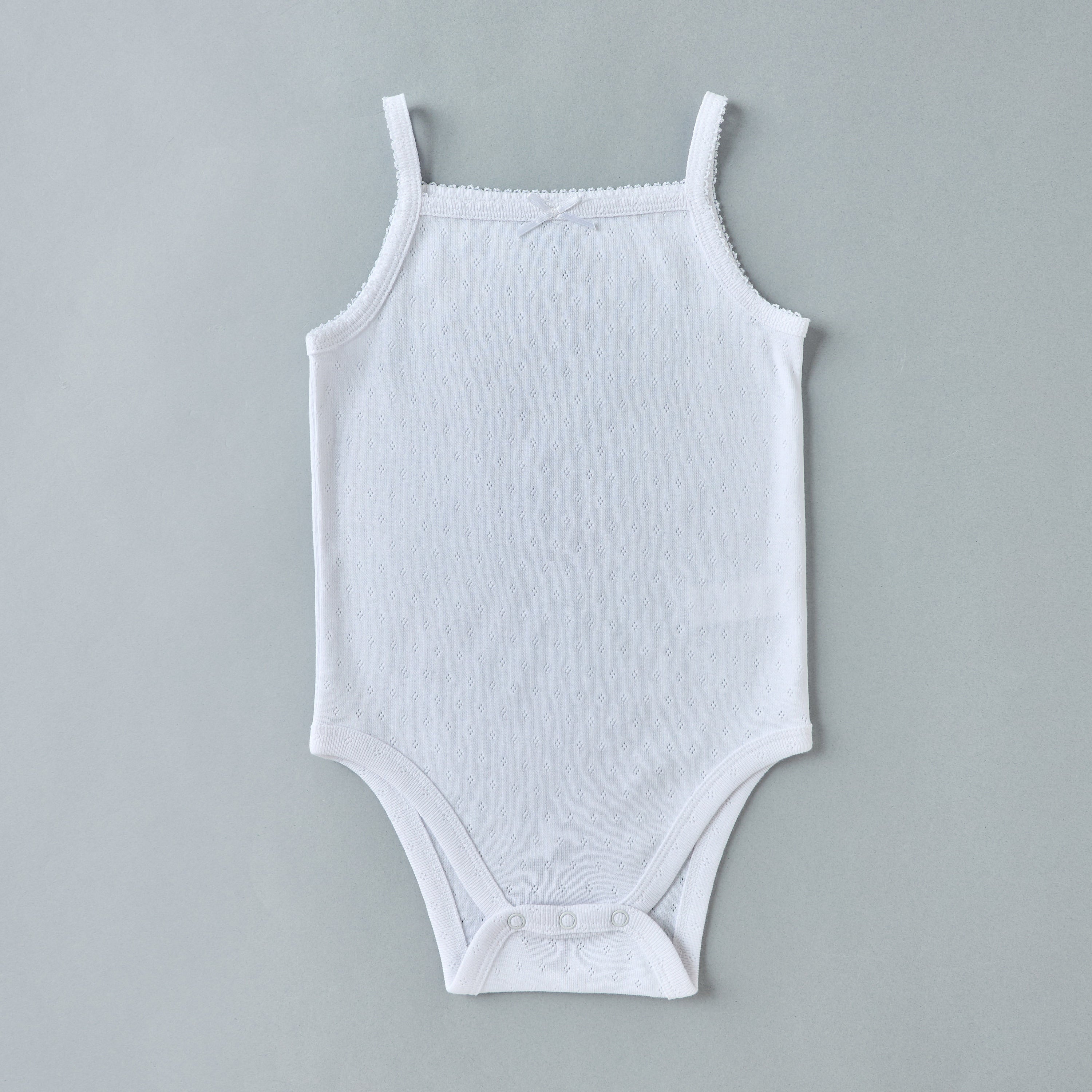 Pack of 5 - Bow Accent Pointelle Sleeveless Bodysuit