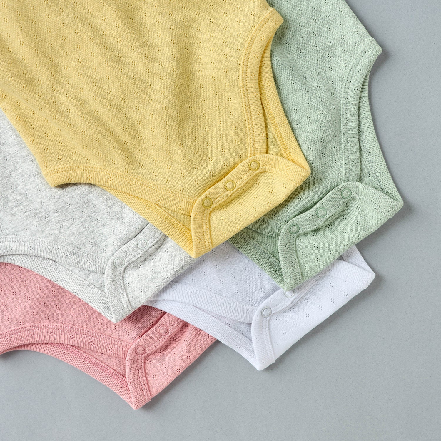 Pack of 5 - Bow Accent Pointelle Sleeveless Bodysuit