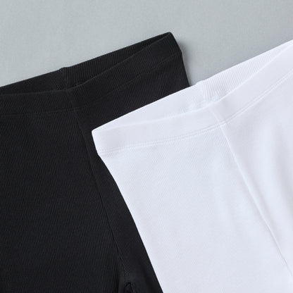 Pack of 2 - Ribbed Jersey Leggings