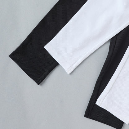 Pack of 2 - Ribbed Jersey Leggings