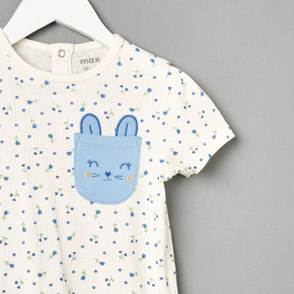All-Over Floral Print T-shirt and Pyjama Set