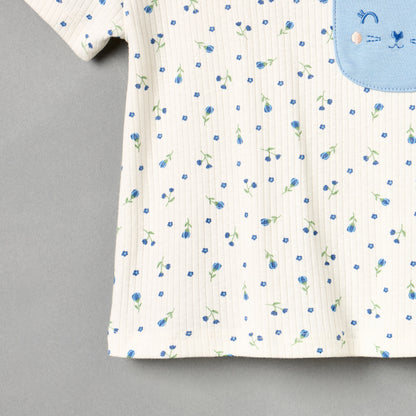 All-Over Floral Print T-shirt and Pyjama Set
