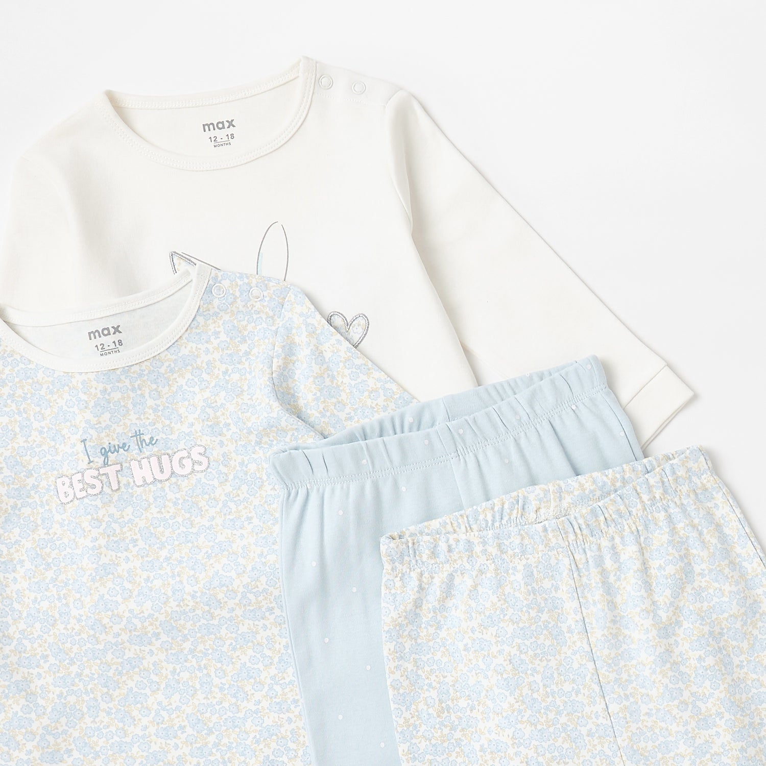Pack of 2 - Printed Cotton Pyjama Set