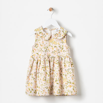 All-Over Leaf Print Dress with Shrug