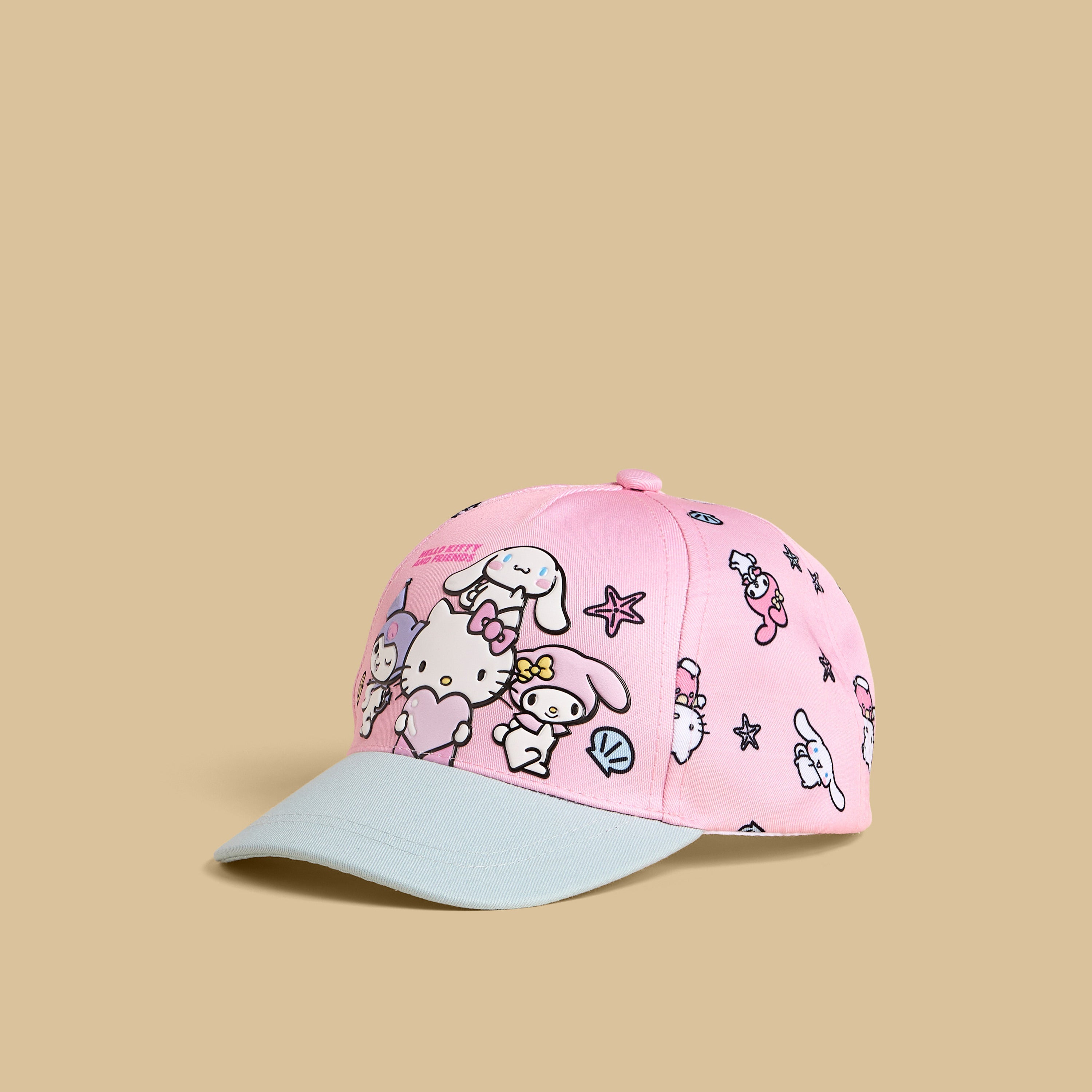 Hello Kitty and Friends Print Cap with Hook and Loop Strap Closure - Multicolour / 1-3 yrs