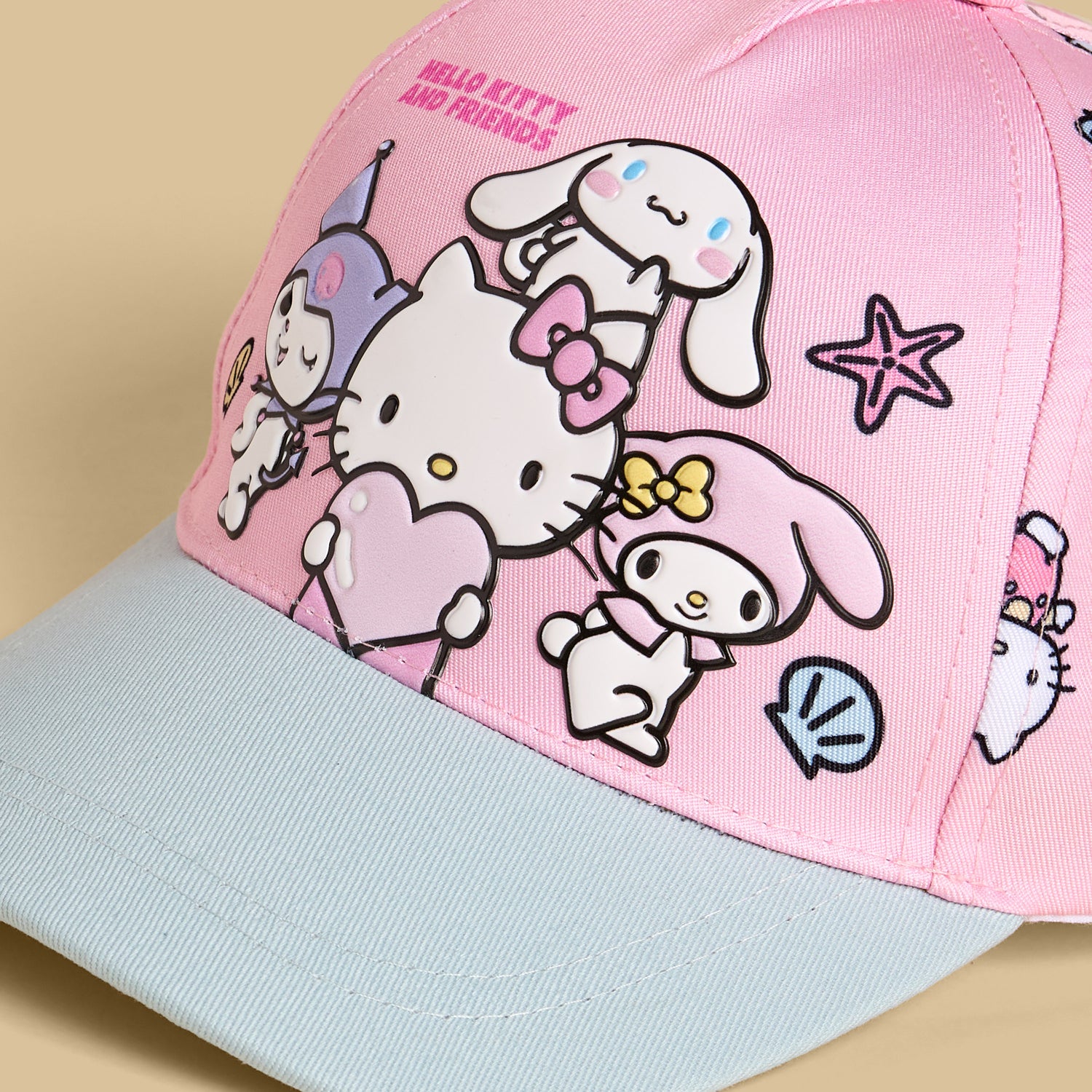 Hello Kitty and Friends Print Cap with Hook and Loop Strap Closure