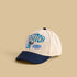 Stitch Print Cap with Hook and Loop Strap Closure - Cream / 1-3 yrs